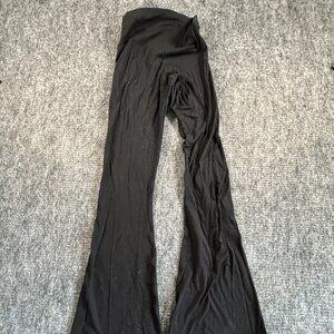 Black Flared Leggings - small